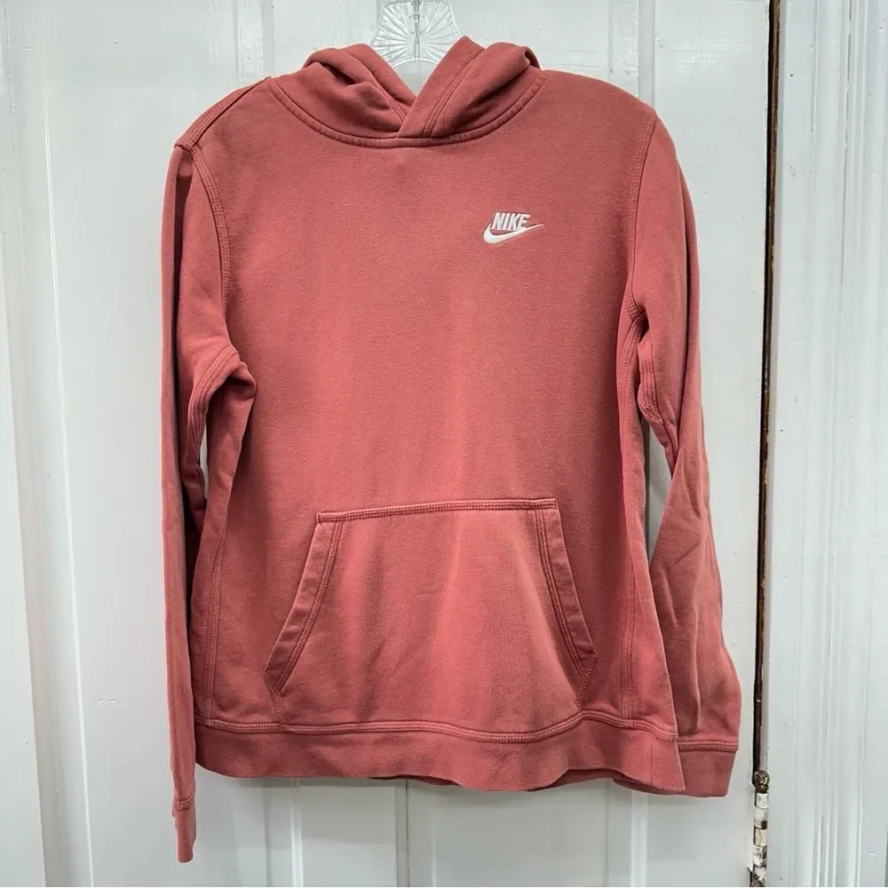 Nike salmon long sleeve hooded sweatshirt‎ hoodie women's xl